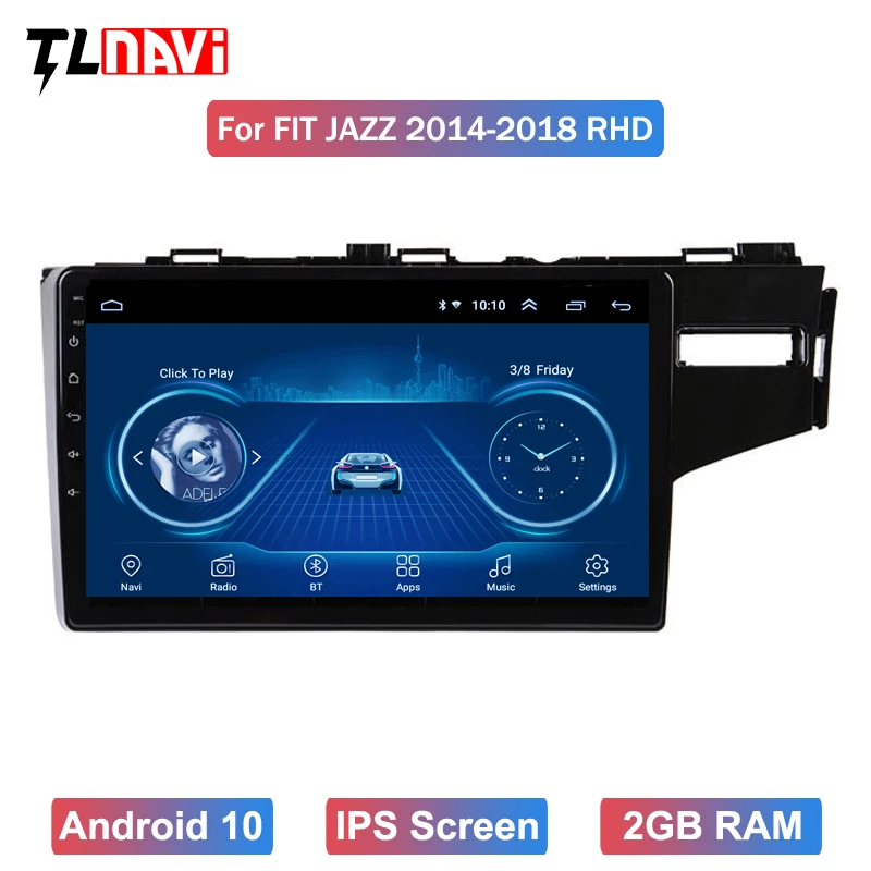 9 &quotAndroid 10 авто стерео для 2014 2015HONDA JAZZ FIT правый Привод радио GPS мультимедийный