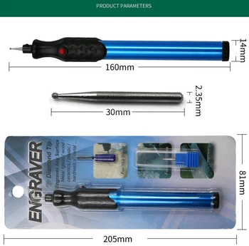 

1 Set Glass Metal Wood Carving Pen Mini Electric Grinder DIY Portable Aluminum Engraving Pen Machine Graver Tools