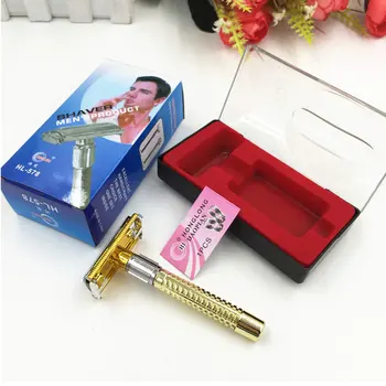 

Men's Safety Handheld Manual Shaver Double Edge Safety Razor Blade Box Men Barber Razor Shaver Tool Blades Shaving Machine