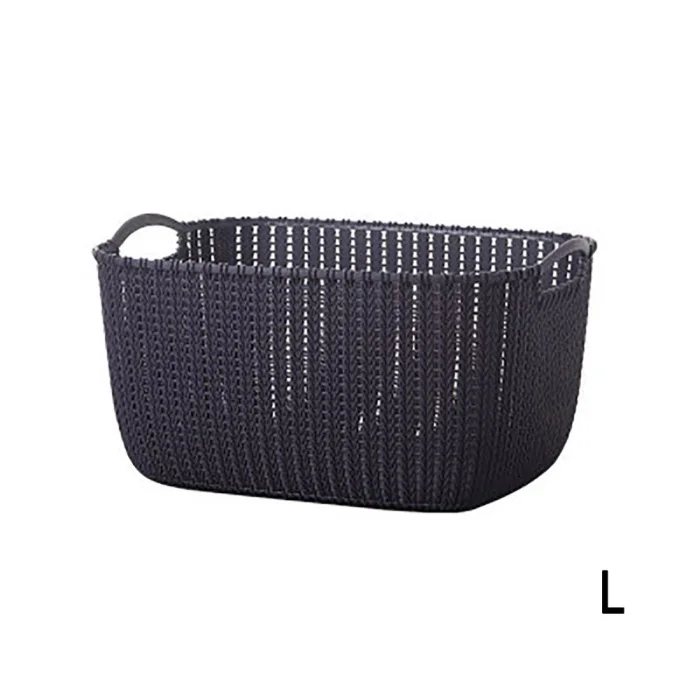 Plastic Rattan Storage Wicker Basket Paper Basket Home Office Waterproof Moisture-proof TB Sale
