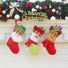 Рождественские украшения Новогодние подарки рождественские носки Рождественская елка кулон праздничный Подарочный пакет конфеты мешок