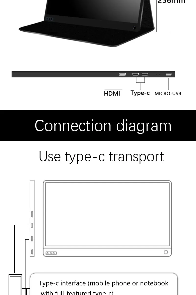 KSOPUERT 15,6 портативный монитор Full HD ips экран USB C игровой монитор с тип-c Mini HDMI для ноутбука ПК телефон Xbox PS4 переключатель