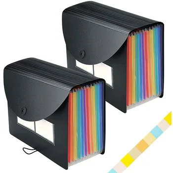 

Expanding File Folders 2 Packs 12 Pockets A4 Accordion File Organizer Multicolor Portable Expanding File Box