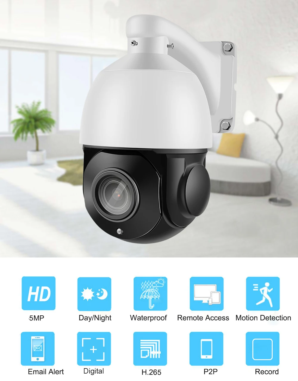 IMPORX 5MP 1944P 36X зум Встроенный POE аудио HD PTZ IP скорость купольная камера IR ночное видение H265 Совместимость с HKVISION XM NVR
