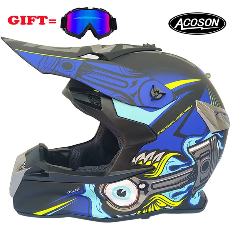 Motorcycle cross helmet for motorcycle helmet down MTB DH off road motorcycle cross racing helmet point with goggles