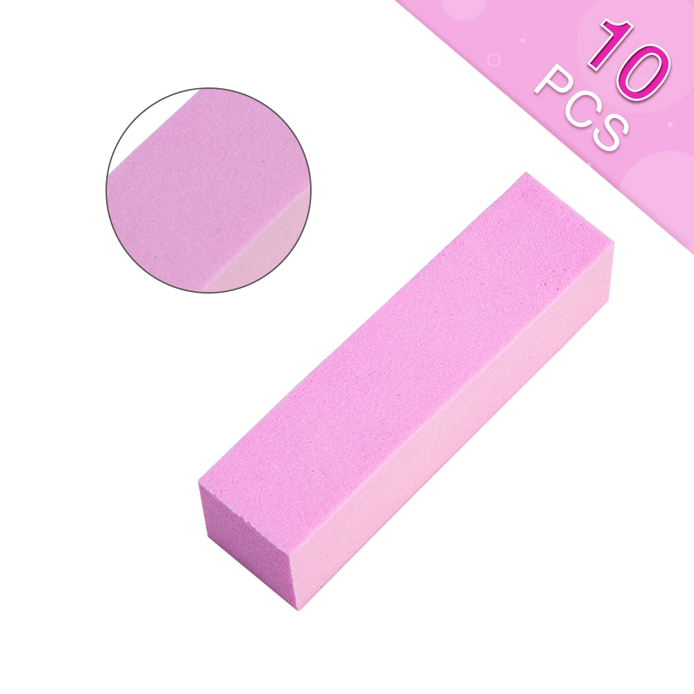 Dmoley 10 шт./компл. розовый модные Шлифовальная Пилка Для ногтей Полировщики для ногтей блок покрытие для маникюра пилочка для ногтей блок для маникюра и педикюра, инструмент - Цвет: 10pcs pink