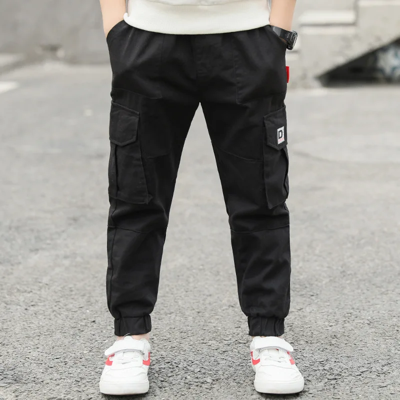 Spring Summer BOY'S Bib Overall Childrenswear Casual Capri Pants Summer Wear New Style Western Style Big Boy Pants Thin