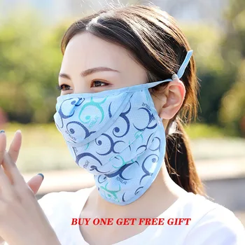 

Dust Mask Summer Fashion Outdoor Breathable Sunscreen Mask Cycling UV-proof Exhaust Windproof Mouth-muffle Women's Neck Masks