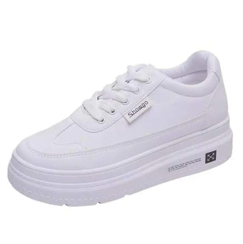 

Mhysa 2019 new spring and summer women's sneakers fashion white platform sports shoes women's thick leather sneakers Z441