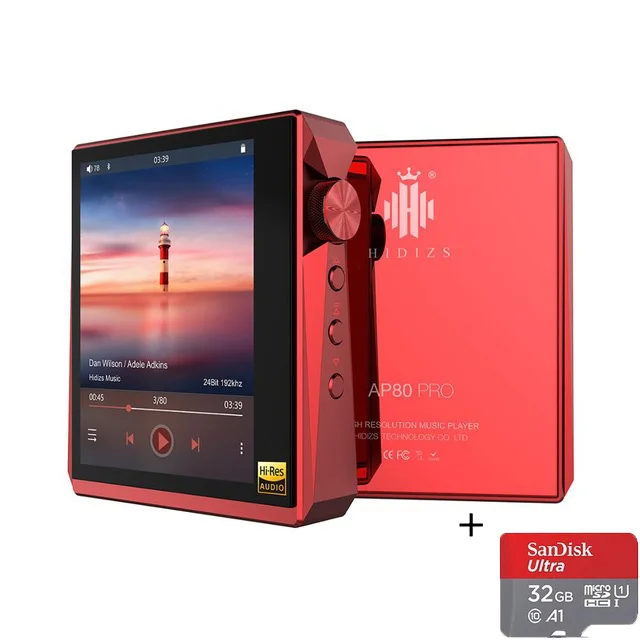 Hidizs AP80 PRO MP3 Bluetooth Music Player With Touch Screen HiFi Portable FLAC LDAC USB DAC DSD 64/128 FM Radio DAP 