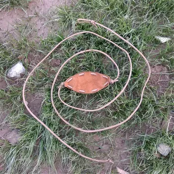 

catapult stone thrown handmade cowhide flying stone rope stone throwing whip