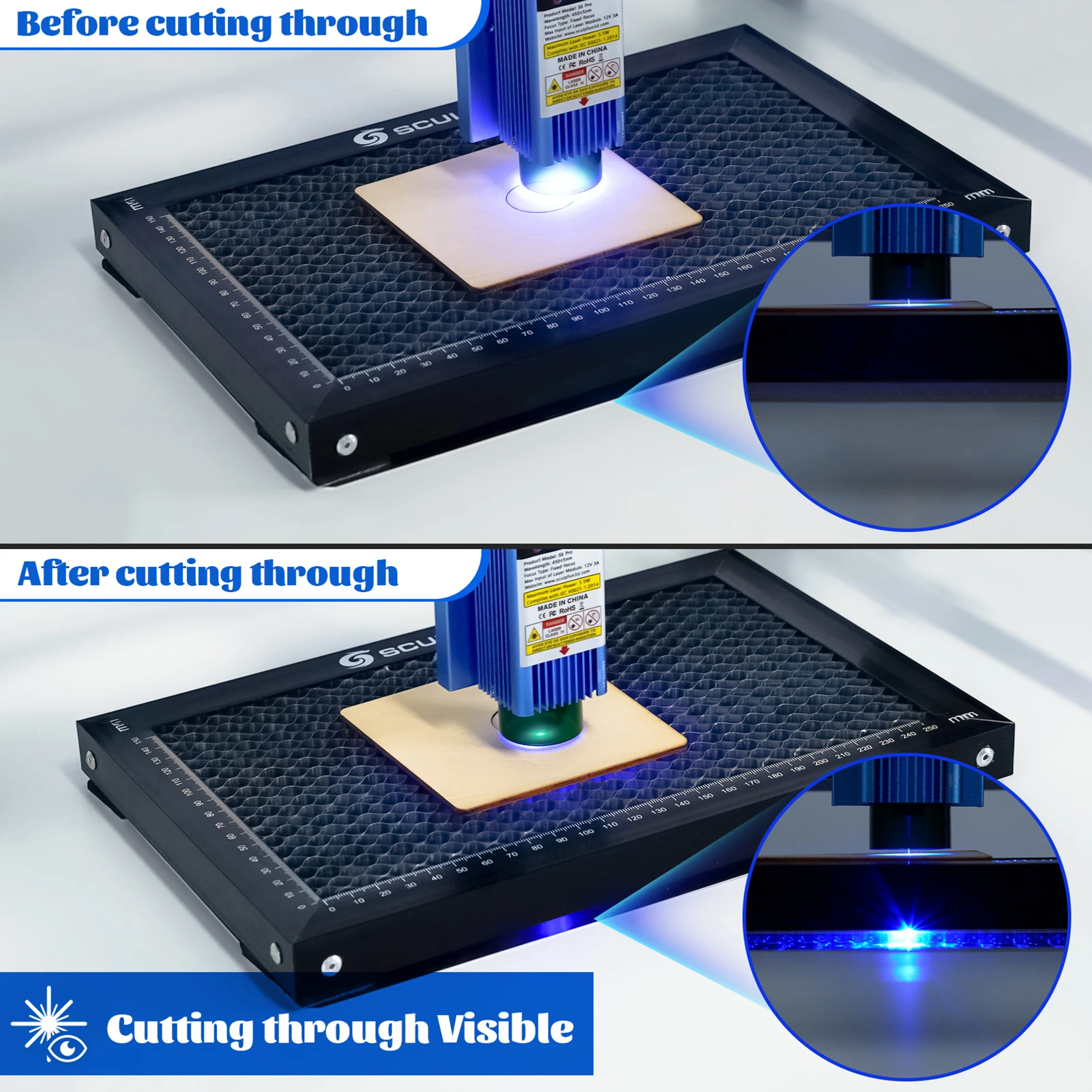 printhead for printer SCULPFUN Laser Engraver Honeycomb Working Table Steel Panel Board Platform for Diode Laser Machine  Clean Cutting Work 300x200mm motor in printer