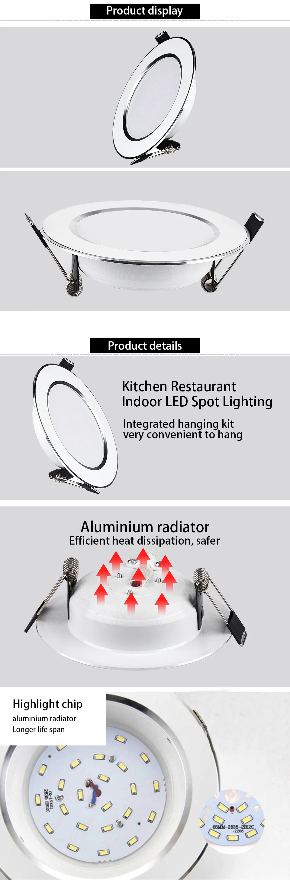 Downlight led 5w 9 12 15 led