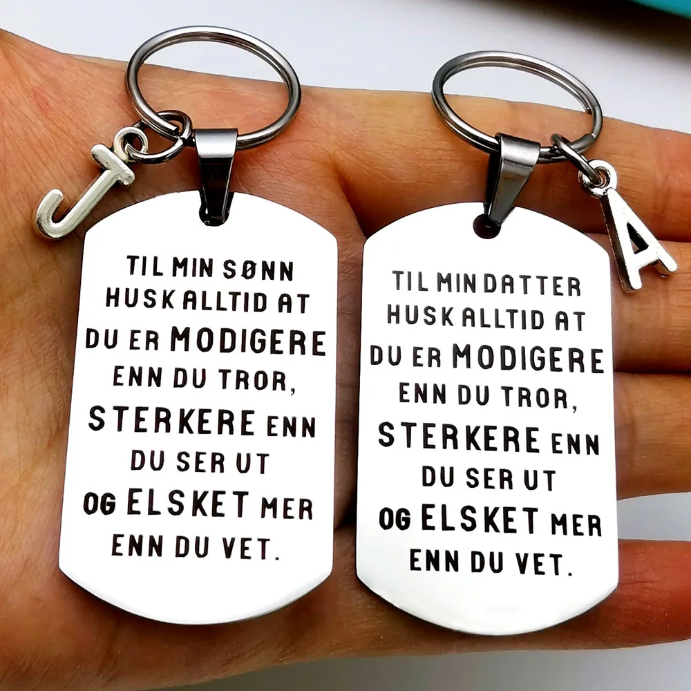 Til Min Datter/sonn/Til Barnebarnet Mitt Keychain Graduation Birthday Christmas Gift for Datter Sonn Husk  Alltid At | Украшения и
