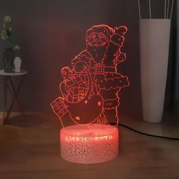 

Bedside Lamp Santa Claus giving gifts to children Table Lamp Christmas LED Night Light Bedroom Sleeping Night Lamp Desk Lamp