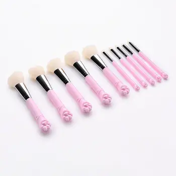 

10pcs Cute Cat Professional Makeup Brushes Kit Cosmetic Pens for Eye Shadow Eyebrow Eyeliner Fundation Cute Beauty Tool Make Up