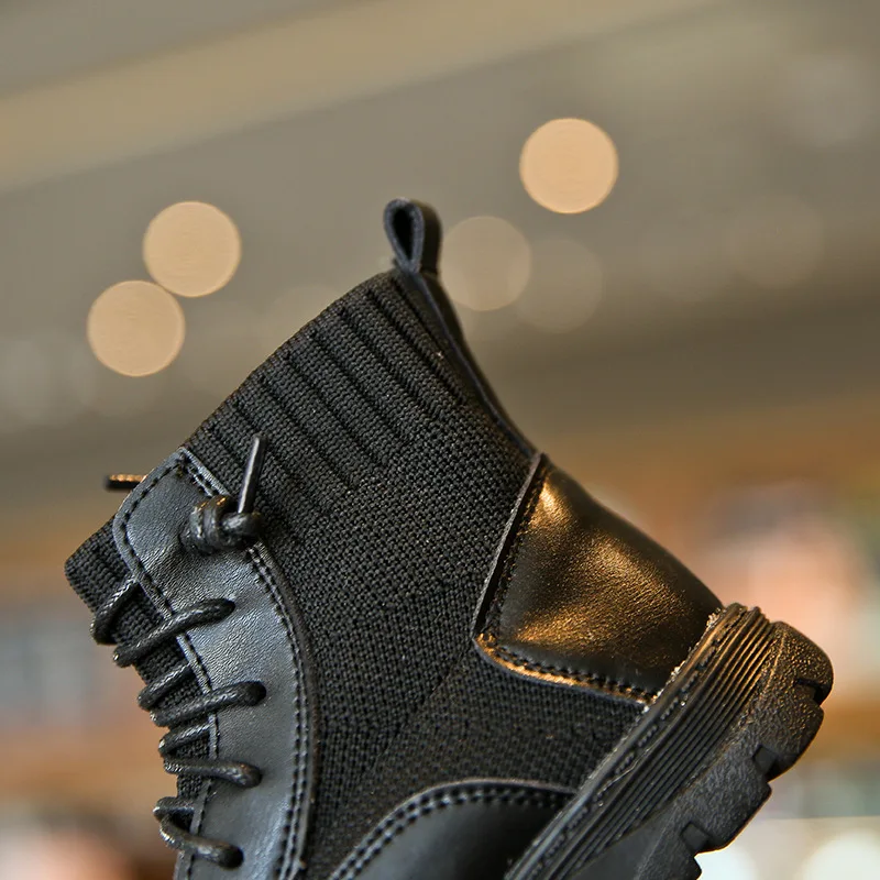 

Online Celebrity-Large Power Power Celebrity Style CHILDREN'S Boots 2019 Autumn And Winter New Style BOY'S Knitted Martin Boots
