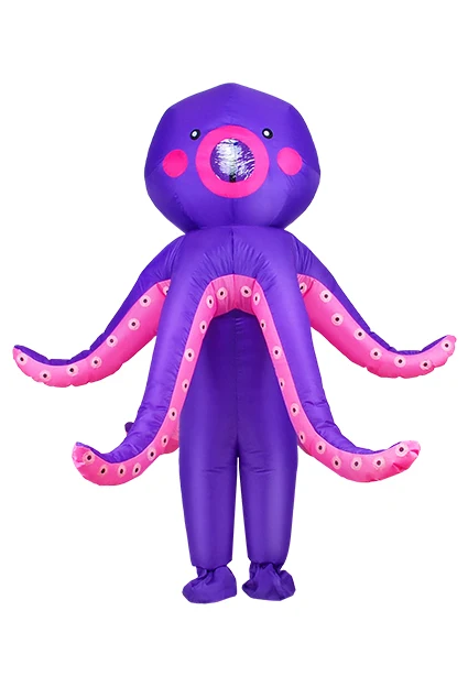

Halloween Cartoon Octopus Inflatable Costume for Adult Kids Carnival Cosplay Party Costumes Christmas Dress Performance Suit