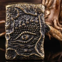 LDD бронзовая латунная 120 г глубокая двухсторонняя 3D Ghost Rider skull сглаза Тяжелая ручная коллекция декоративных зажигалок