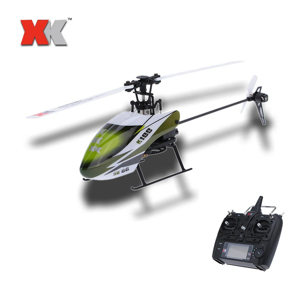 Original XK Falcon K100 RC Helicopter 6CH 3D 6G System RTF RC Helicopter 120m Remote Control Distance RC Helicopter Toy for Kids