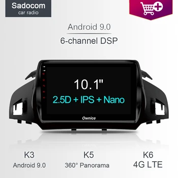 

DSP 9" 64GB ROM 4GB RAM 4G LTE Car DVD player GPS map WIFI car radio OBD2 DVR TPMS TV Android 8.1 For Ford Kuga 2013-2017