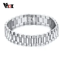 Vnox мужской браслет-цепочка на запястье 15 мм широкий браслет из нержавеющей стали мужские ювелирные изделия