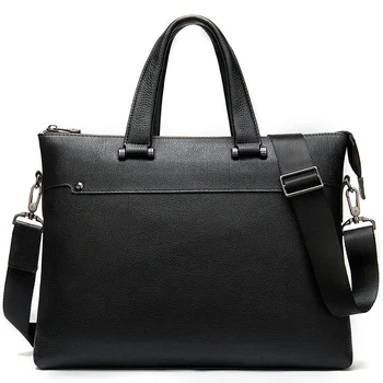 

Men'S Leather Bag Men'S Briefcase Leather Laptop Bag Men Office Bags for Men Business Document Handbags