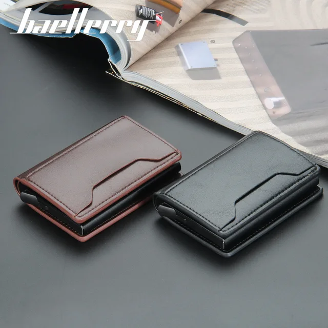 2024 Rfid Men Card Wallets Free Name Customized Small Card Wallets Mini Wallet Qaulity Small Male Purses 5