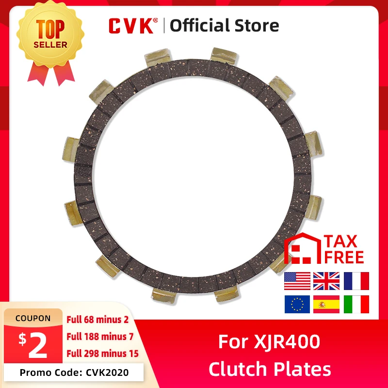 CVK 1 Set 7 PCS Clutch Disc Friction Plates Engine For Yamaha XJR400 FZ600 XJ600 FJ600 TDM850 YX600 XTZ750 |