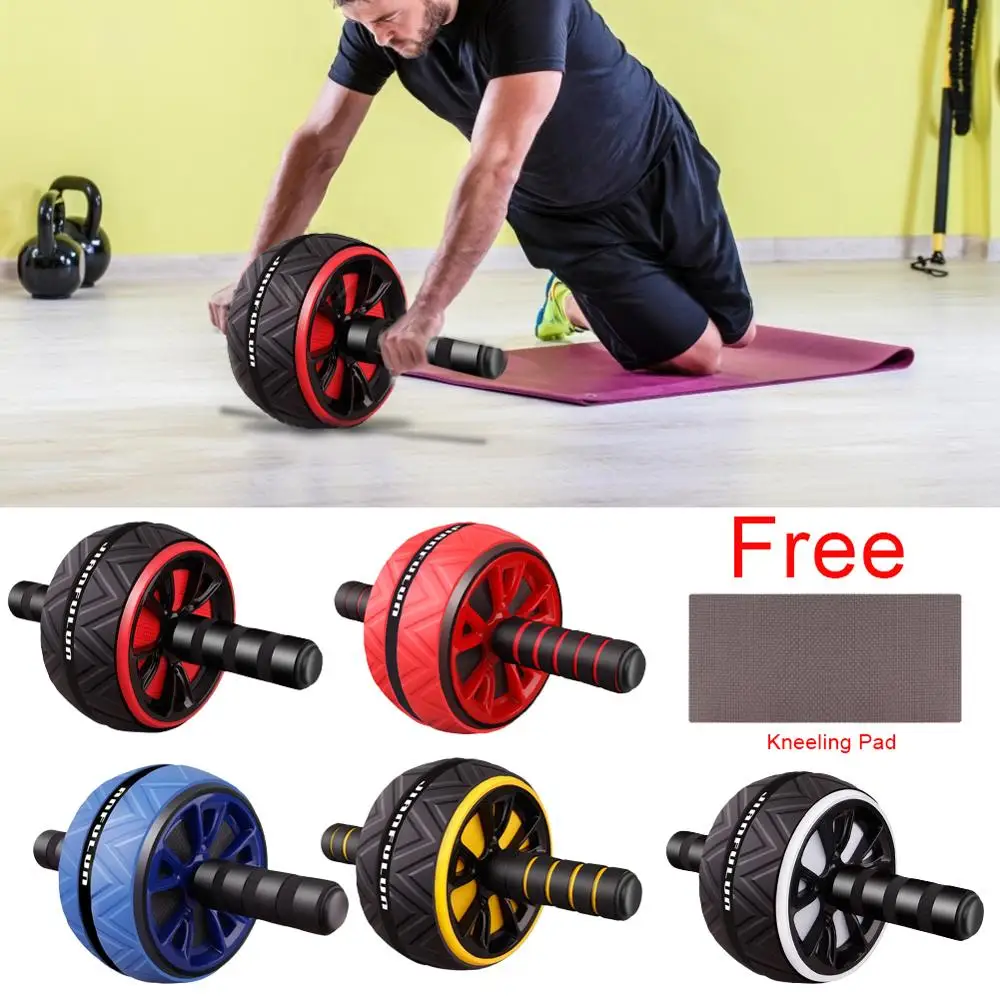 

2020 Muscle Double Wheel Abdominal Power Wheel Home Fitness Equipment Ab Roller Gym Roller Trainer Training