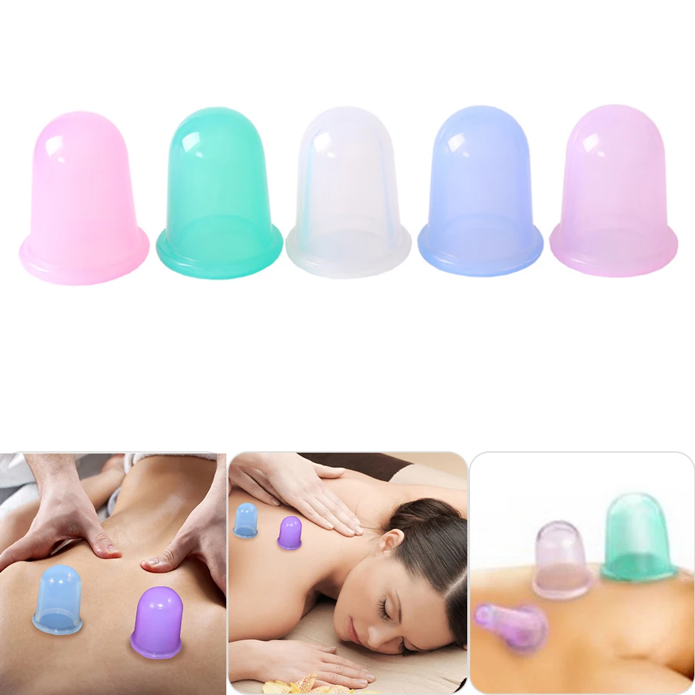 Copos da Massagem do Vácuo Manual de Rolo de Alívio da Dor Silicone Anti Celulite Copo Ventosas Cupping Terapia Kit Corporal 6 Pçs - Set 8 High Quality Beleza e saúde