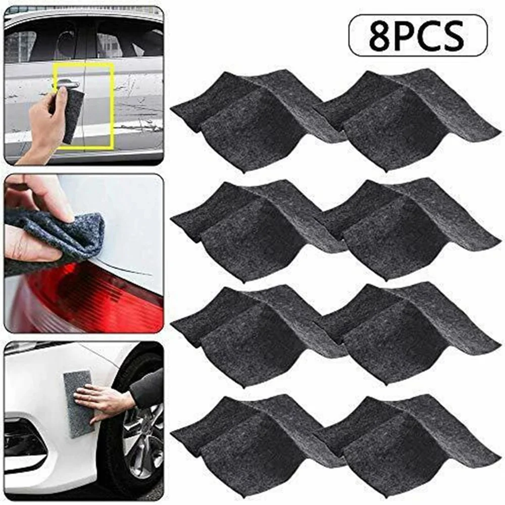 8pcs/set Nano Sparkle Cloth For Car Scratches Nano Cloth Car Scratch
