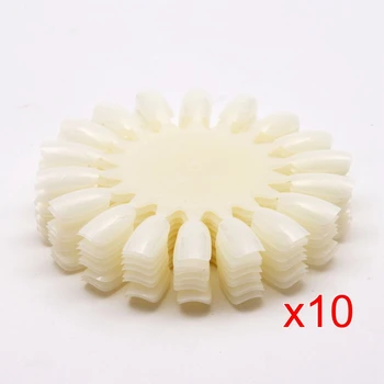 

10 x Natural White Nail Art Wheels