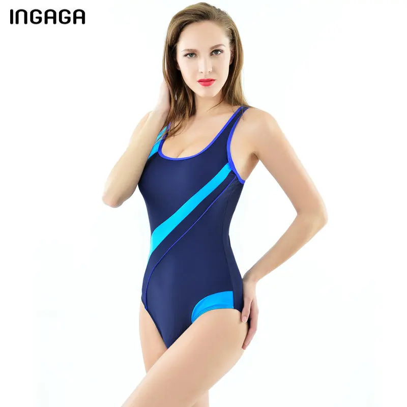 INGAGA, спортивные купальные костюмы для женщин, сдельный купальник, соревновательный тренировочный купальник, комбинированные гоночные купальные костюмы