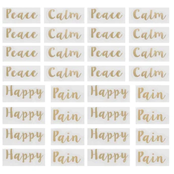

40pcs Gold Letter Sticker Essential Oil Bottle Label Sticker Decorative Label
