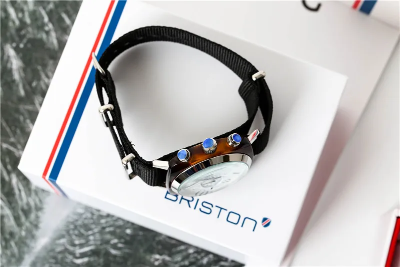 Оригинальные наручные часы BRISTON для пары, высококачественные Классические нейтральные кварцевые часы с серебристым ободком/белым циферблатом с ремешком черного цвета