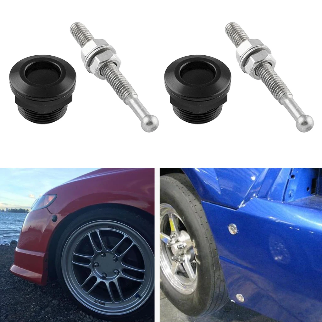 2x Universal 0.87''/ 22mm Diameter Quick Release Latch Push Button Hood Bonnet Pins Lock Clip Kit (2 Pack Black) | Автомобили и