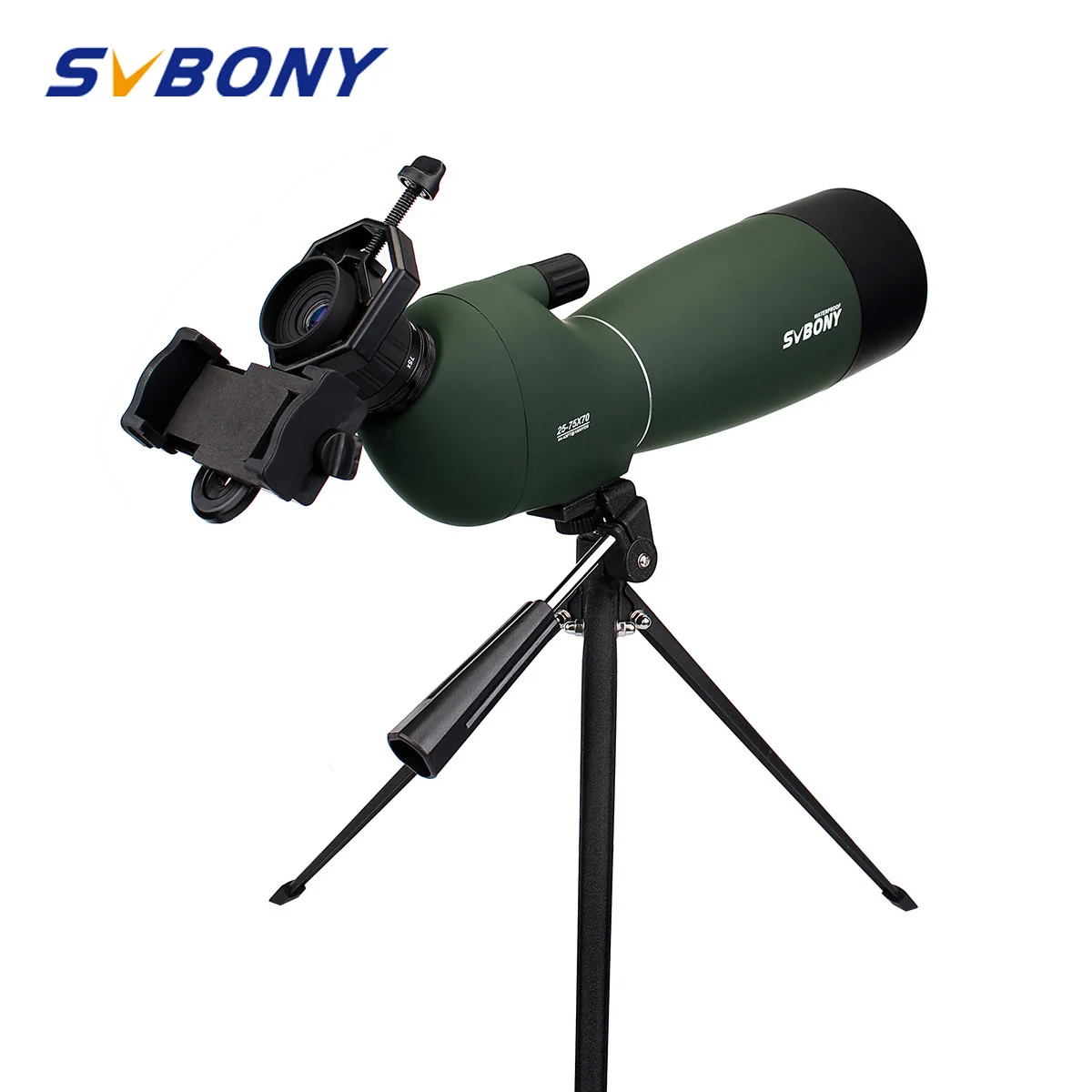 Visando o Escopo Telescópio à Prova Adaptador de Telefone Ótica ao ar Livre para Caça Arco e Flecha Observação de Pássaros Svbony 70mm Zoom d’ Água Caça Monocular & Universal Mountf9308 Tiro Sv28 50 – 60