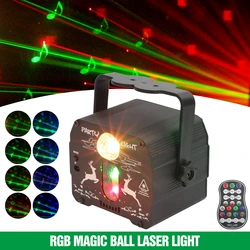 Mini rgb luz de discoteca usb recarregável led laser estágio projetor festa dj lâmpada para o aniversário do casamento iluminação palco natal
