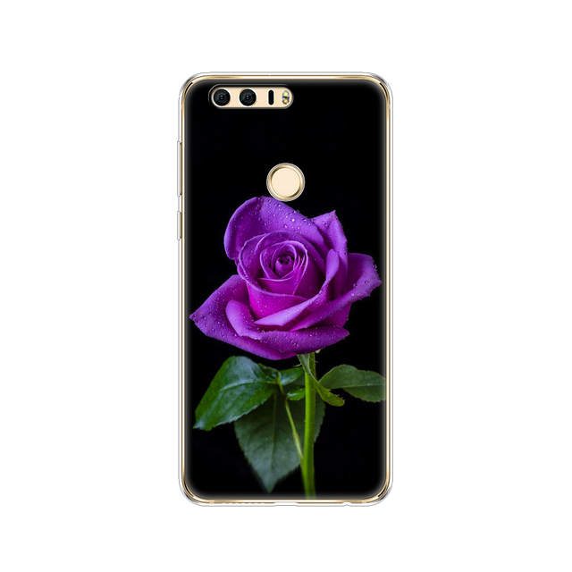 phone case for huawei honor 8 soft tpu silicon back cover 360 full protective printing clear coque