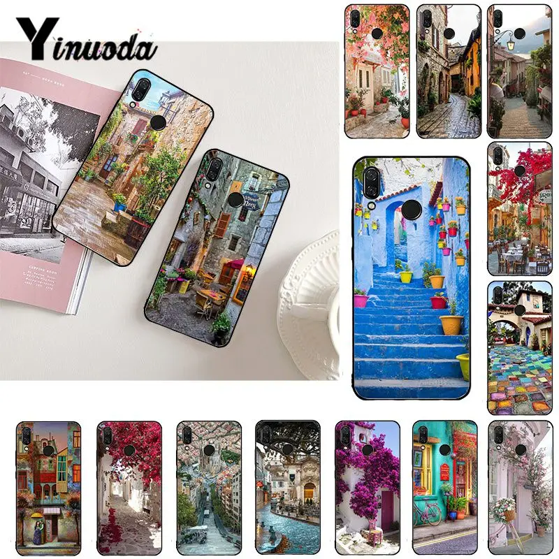 

Yinuoda travel italy France London Beautiful Flower Places Phone Case for Xiaomi Redmi Note 7 5 4 5plus 7A 6A Note8 4X Note8Pro