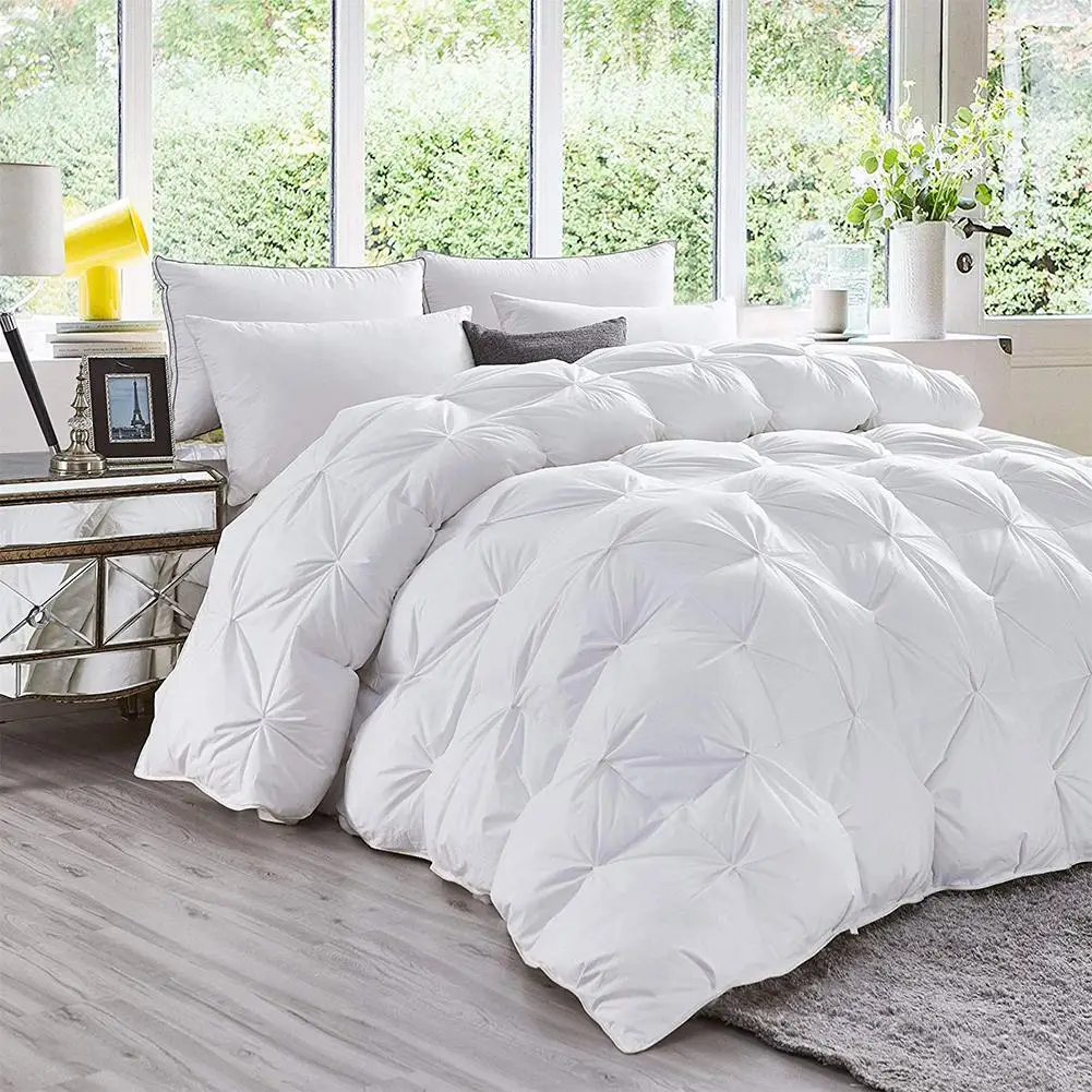 

Luxury 4D Soft Goose Down Duvet Core Washable Exquisite Fluffy Thick Winter Bedding Warm Feather Quilt Duvet Core for Home Hotel