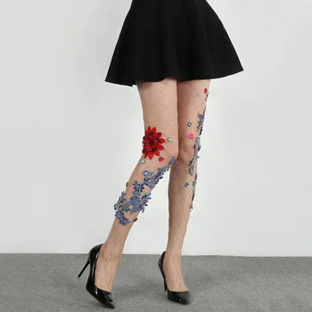 

Flower Hollow Out Sexy Pantyhose Women Fishnet Tights Nylon Stockings Pantyhose Sexy Stockings Female Mesh for Mini Skirts Dress