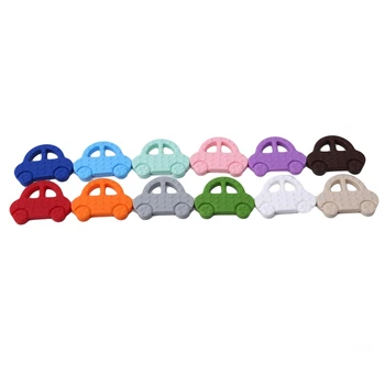 

1pc Silicone Car Teether DIY For Baby Rattle Pacifier Clip BPA Free Silicone Train Teething Pendant Baby Teether