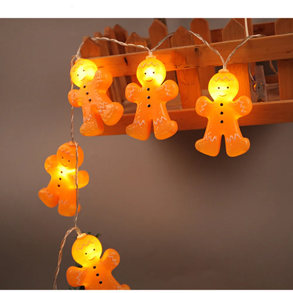 40 # рождественские Имбирные пряничные мужские гирлянды 3D Золотые пластиковые 64