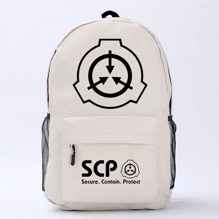 Мультфильм SCP безопасный содержит защитную основа Школьный рюкзак сумки путешествия ноутбук сумка Книга Путешествия подростков подарок