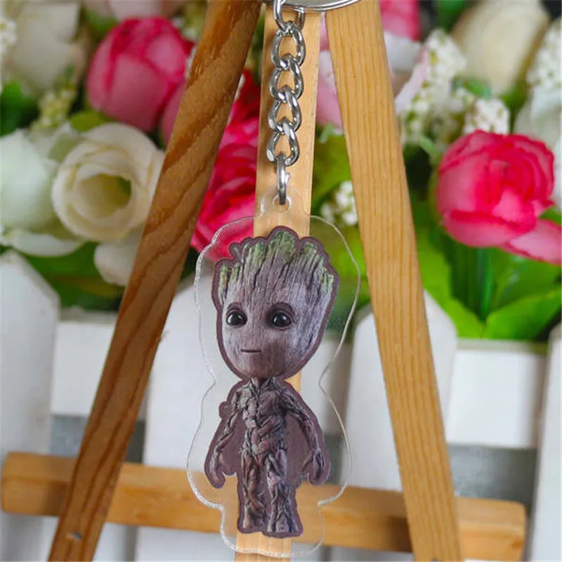 Groot LXJERY 15 видов стилей мультфильм брелок супер герой Marvel Мстители Акриловые брелок школьный декор кулон брелок - Цвет: Groot