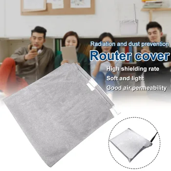 

Accessories Dustproof Silver Fiber EMF Shielding Home WIFI Radiation Protection Safe Pouch RF Blocking Wireless Router Cover