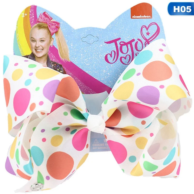 Новинка 8 дюймов JOJO SIWA большой бант для волос Радуга коробка Мода бант-узел шпильки подарок на день Святого Валентина