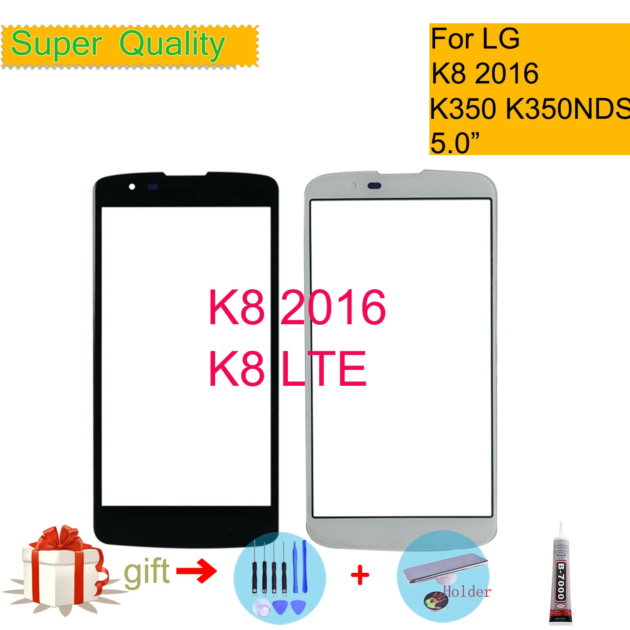Передняя стеклянная панель для LG K8 LTE 2016 Phoenix 2 K350N K350 Сменное внешнее стекло
